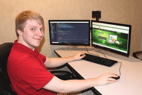 Web developer Mike McGraw at Packerland Websites