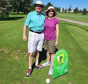 Bill and Joan at GBIG golf outing 2022